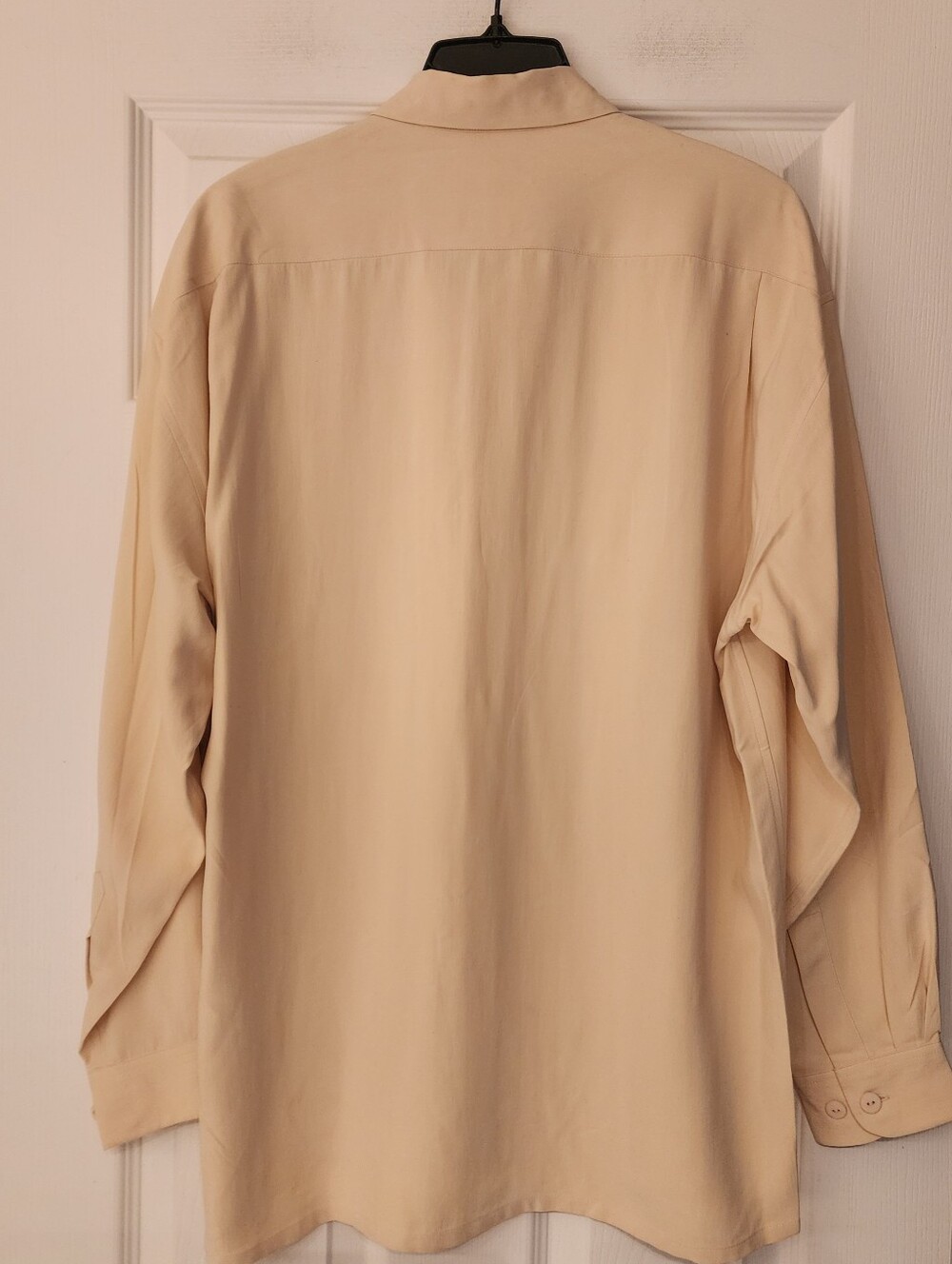 EQUIPMENT HOMME Silk Dress Shirt In Cream/beige Size Medium - Picture 3 of 12